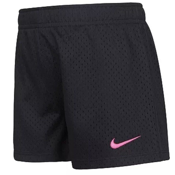 Nike Girl's Classic Mesh‎ Shorts (Little Kids) Black 6X Little new - Picture 1 of 6